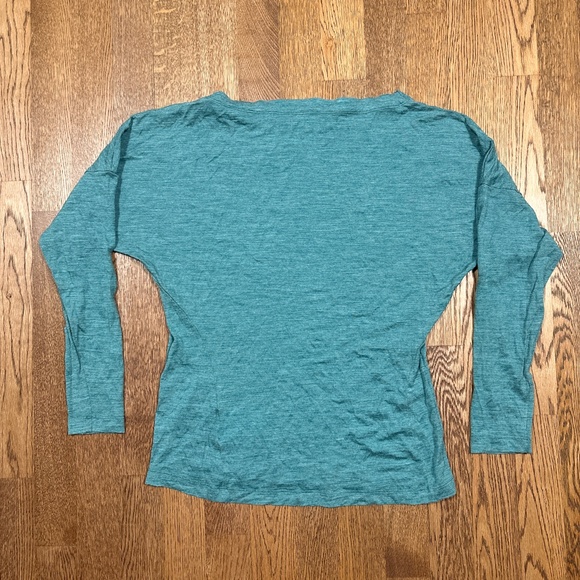 Arc'teryx Satoro Wool Blend Relaxed Fit Base Layer L/S T Shirt Teal Womens M - Picture 2 of 10
